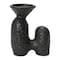 Hello Honey® 8" Matte Black Textured Stoneware Sculptural Vase